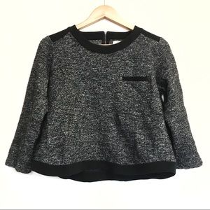 Madewell charcoal and black wool sweater